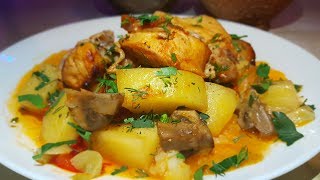 Жаркое в горшочках по-цыгански. Мясо с овощами в горшочках. Gipsy cuisine.