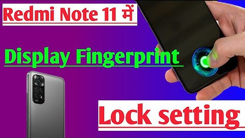 Redmi note 11 pro 5g in display fingerprint lock setting/redmi note 11pro me display fingerprint