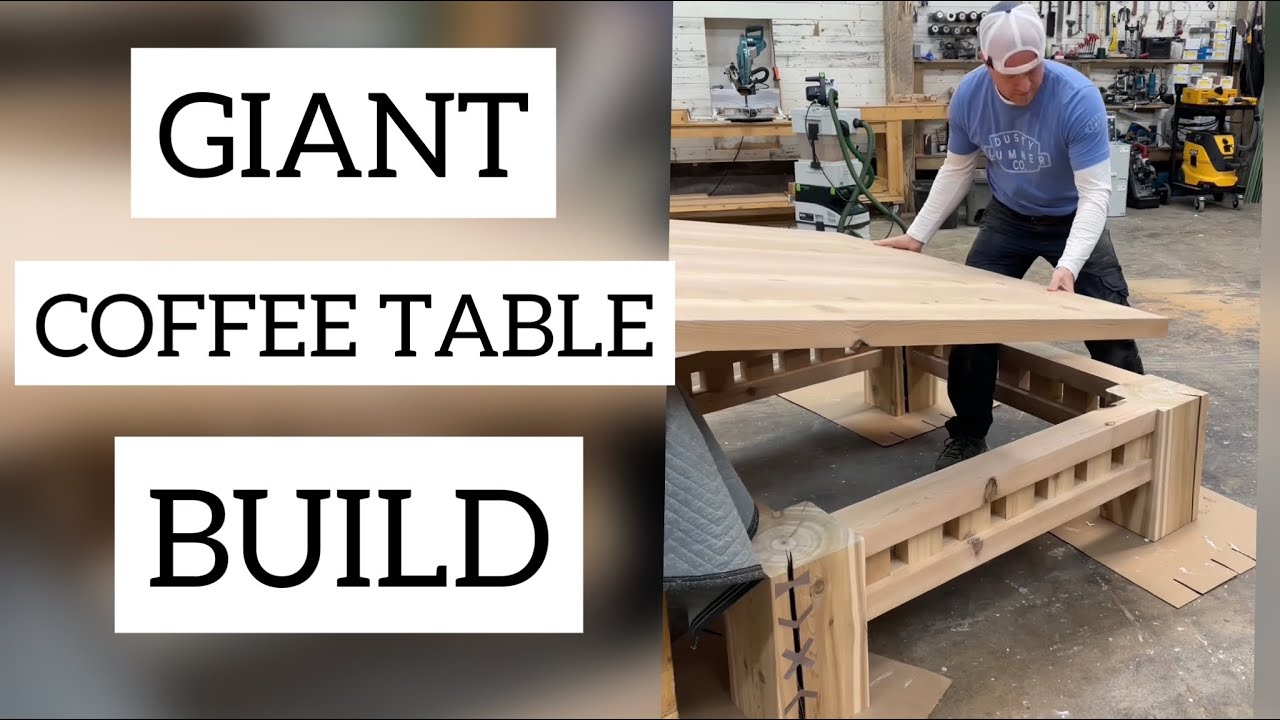 ⁣Giant coffee table build start to finish