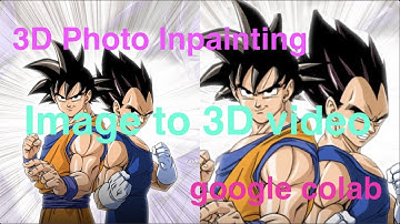 Image to 3D video with google colab, python tutorial