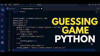 Build Your First Python Game in 10 Minutes! (Number Guessing Game)