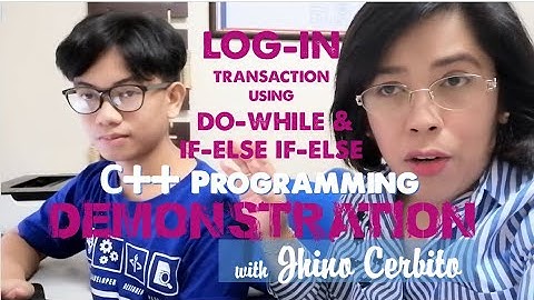 Log-in Transaction (Username & Password) using Do-While & If-else if-else Demonstration