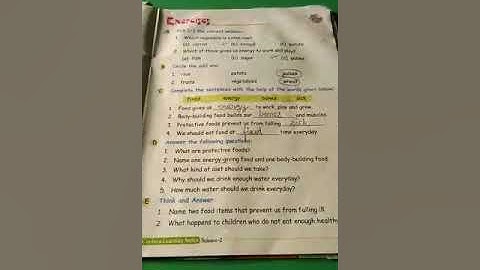 Std 2 science revision of ch 8 Food for good health