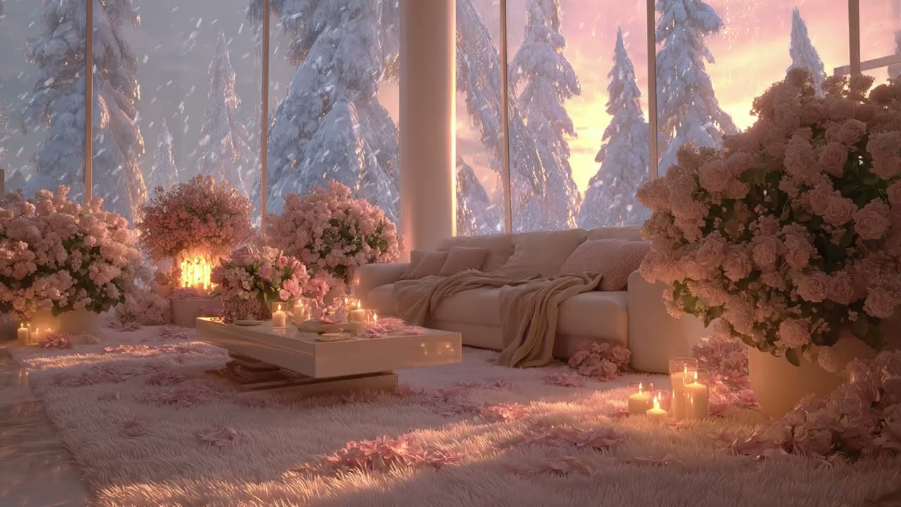 Arctic Winter Cabin Night | Fireplace Warmth and Heavy Snowstorm Sounds for Deep Sleep ❄️🔥🌨️