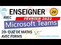 Teams20quiz de maths avec forms