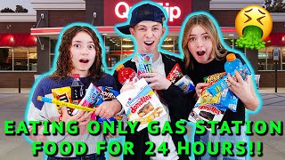 Eating ONLY Gas Station Food For 24 Hours!