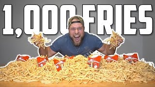 1,000 FRENCH FRY CHALLENGE (mcdonalds french fries eating challenge)