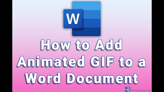 How to Add Animated GIF to a Word Document