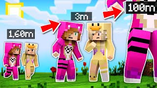 CADA MINUTO nos HACEMOS más GRANDES en MINECRAFT con LYNA  😱 MINECRAFT ALEATORIO