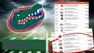 DO THE FLORIDA GATORS HAVE THE HARDEST SCHEDULE IN 2024