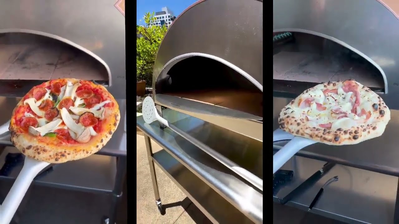 Le plus grand four à gas pour 2 pizzas pour l'extérieur Emozione léger et  facile à utiliser