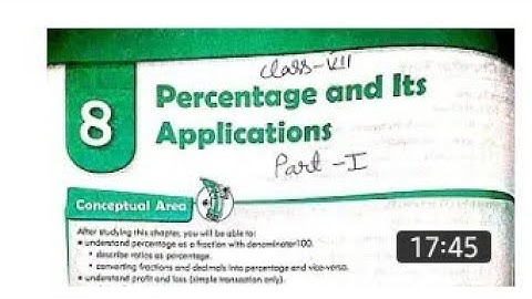 Class 7 maths | Chapter 8 Percentage and Its Applications Part 1 | MKD Agrim Academy