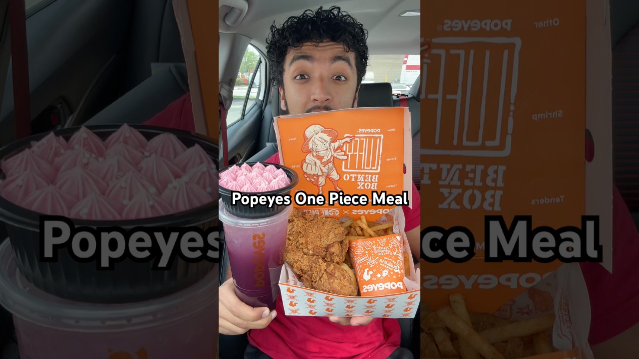 Trying Popeyes New One Piece Anime Meal #shorts