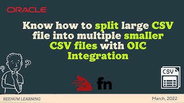 How to split a large CSV file into smaller multiple CSV files with OIC Integration | OCI Functions