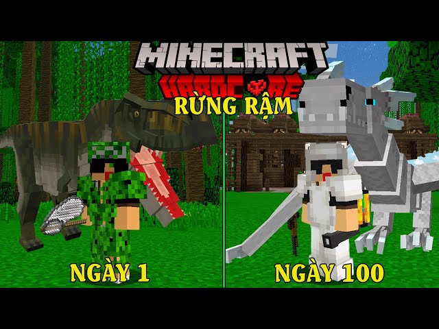 RAKYVN SINH TỒN 100 NGÀY TRONG MINECRAFT RỪNG RẬM SIÊU KHÓ ! class=