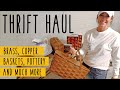 Haul Video,  garage sale and thrift stores • brass, copper, baskets, pottery and so much more