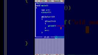 C Language While Loop 🔥 | Print Odd Numbers from 1 to 10 | C Programming #shorts