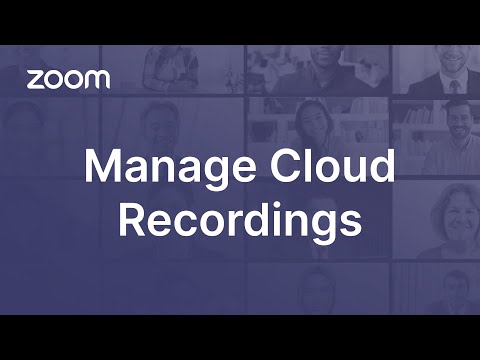 Managing, Trimming, and Sharing Cloud Recordings