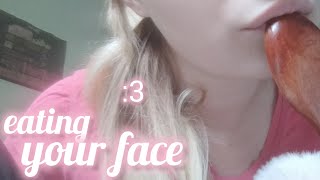 EATING your face with a WOODEN SPOON 🥄😋 ASMR