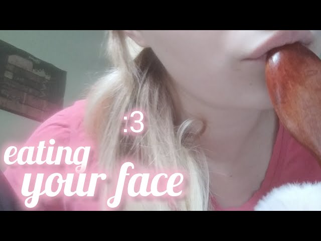 EATING your face with a WOODEN SPOON 🥄😋 ASMR