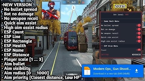 Modern Ops Mod Menu Apk V9.66 - Aim Bullet & Esp Line