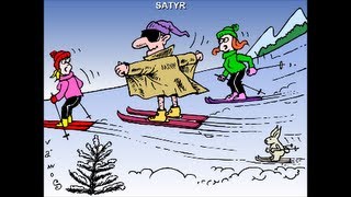 ⁣Funny Skiing, Drawing cartoons