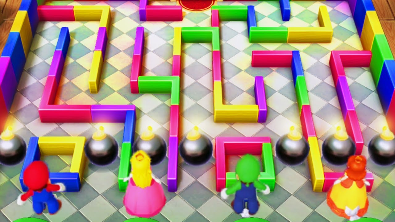 Mario Party 10 – Minigames – Mario vs Peach vs Luigi vs Daisy