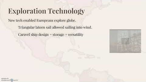 Technology and the Age of Exploration: Lateen Sail, Caravel, Astrolabe, Compass, & Clock