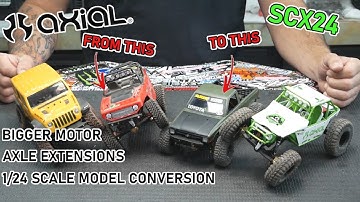 AXIAL SCX24: BIG MOTOR - AXLE EXTENSIONS - 1/24 SCALE TOYOTA MODEL CONVERSION