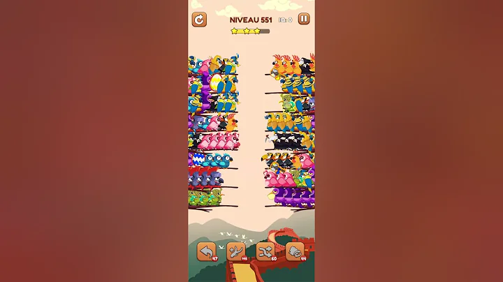 bird sort 2 color puzzle solution niveau 551 #games #gaming #puzzle #puzzlegame #androidgames