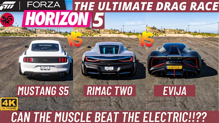 Ultimate Drag Race - Fastest Mustang S5 vs Rimac C Two vs Evija Drag Forza Horizon 5 | 4k 60fps