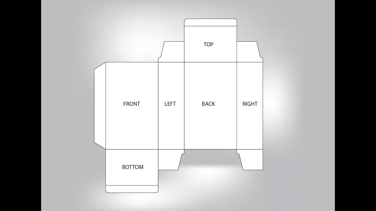 Reverse Tuck End Box Dieline