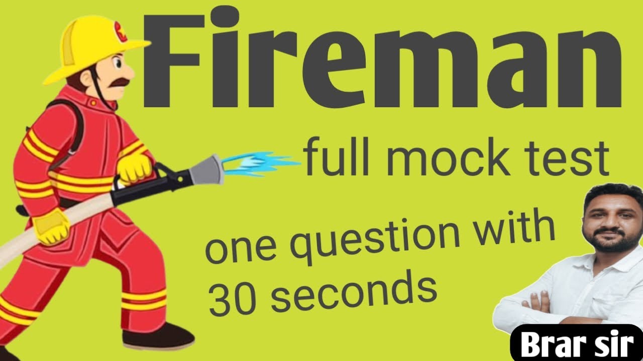 FIREMAN FULL MOCK TEST#PSSSB# PUNJAB EXAMS - YouTube
