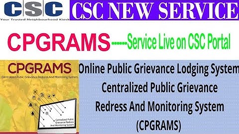 CPGRAMS CSC I How to Lodge complaint Through CPGRAMS Pg portal l #Team_csc