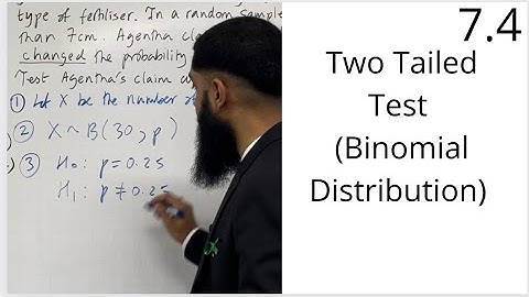 Edexcel AS Level Maths: 7.4 Two-Tailed Test (Hypothesis Testing)