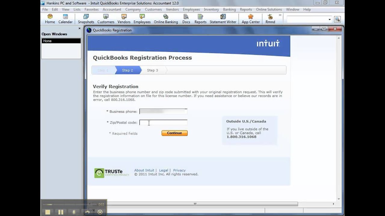 How To Register Quickbooks 2012 - 