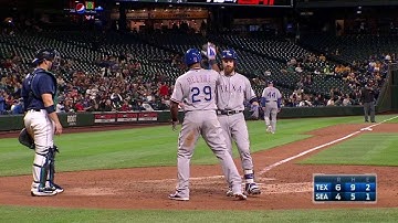 TEX@SEA: Lucroy drills a two-run homer to left