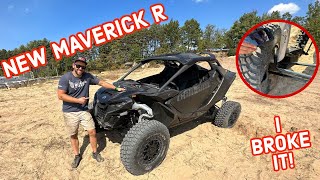 I Drive a Can Am Maverick R for the First Time; Then Break It!