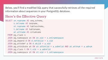 How to List All Sequences in PostgreSQL Database Efficiently