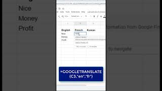 Translate Words using Google Translate in Google Sheets (Telugu) screenshot 1