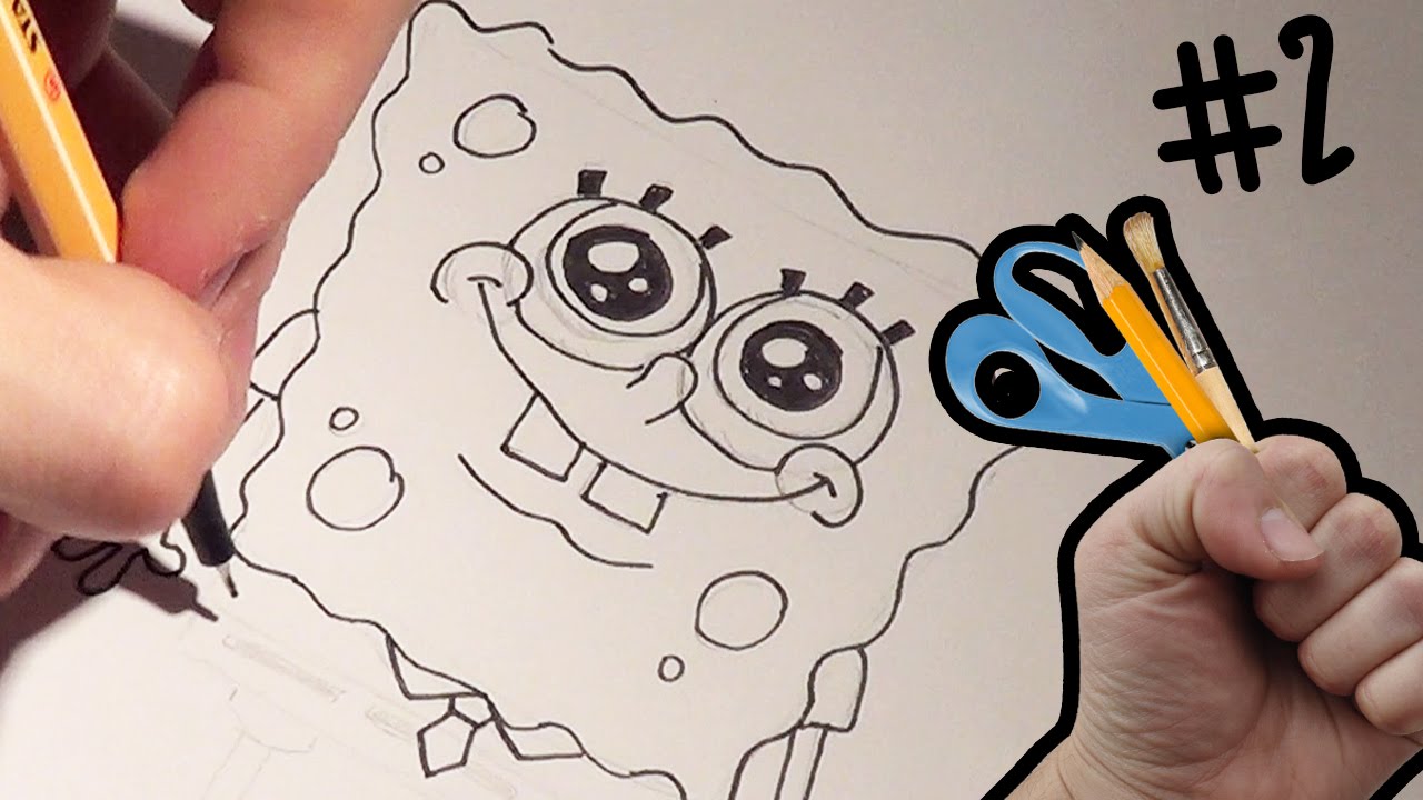 Super Tutorial disegno SPONGEBOB e disegnare Spongebob How to WV71