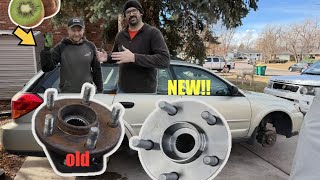 Subaru Outback Wheel Bearing Replacement - Front Passenger Wheel Bearing Install on 2005 Outback 