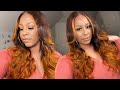 Affordable Fall Human Hair Wig! | Straight Ombre Lace Part Wig | Beauty Forever Hair