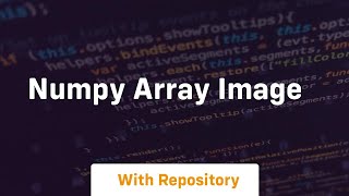 numpy array image