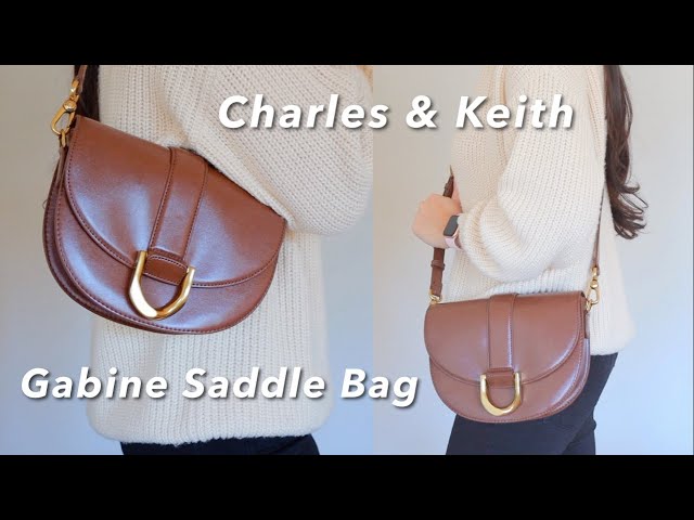 Charles and Keith, Gabine Saddle Bag Mini, Black