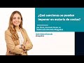 ¿Qué sanciones se pueden imponer en materia de costas?
