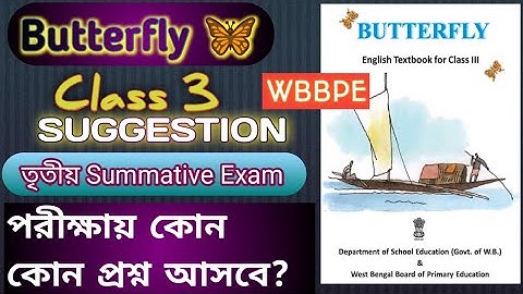 Class 3 3rd unit test English Suggestion  Butterfly book