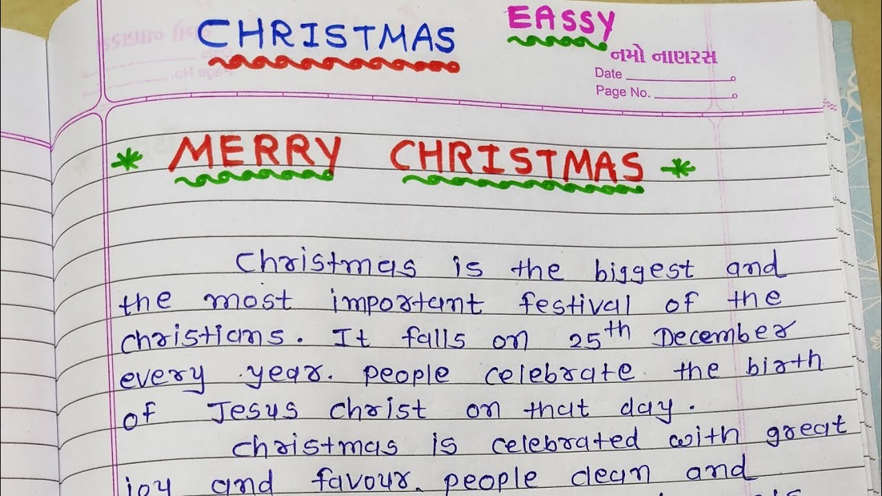 essay on christmas by vedantu