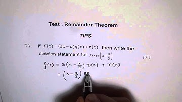 Remainder of Transformed Polynomial Function T1 Division Statement MHF4U