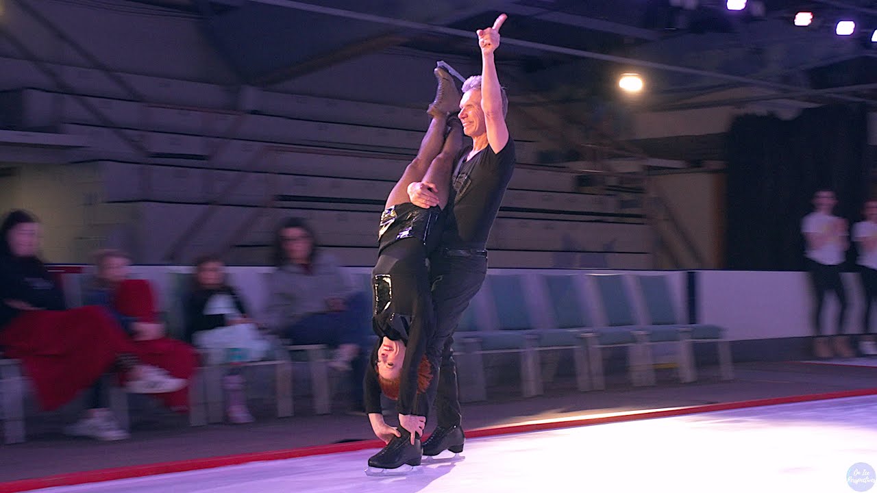 Legends on Ice! Anita Hartshorn (66) and Frank Sweiding (68) perform to 'Mission Impossible'